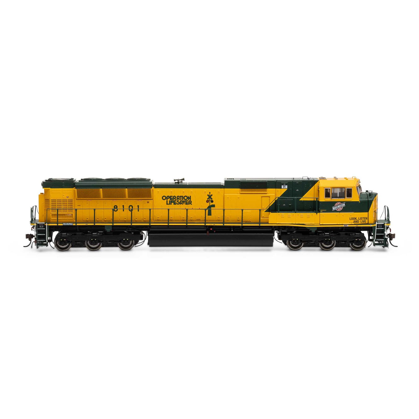 Chicago & North Western SD80MAC #8101 with Tsunami2
