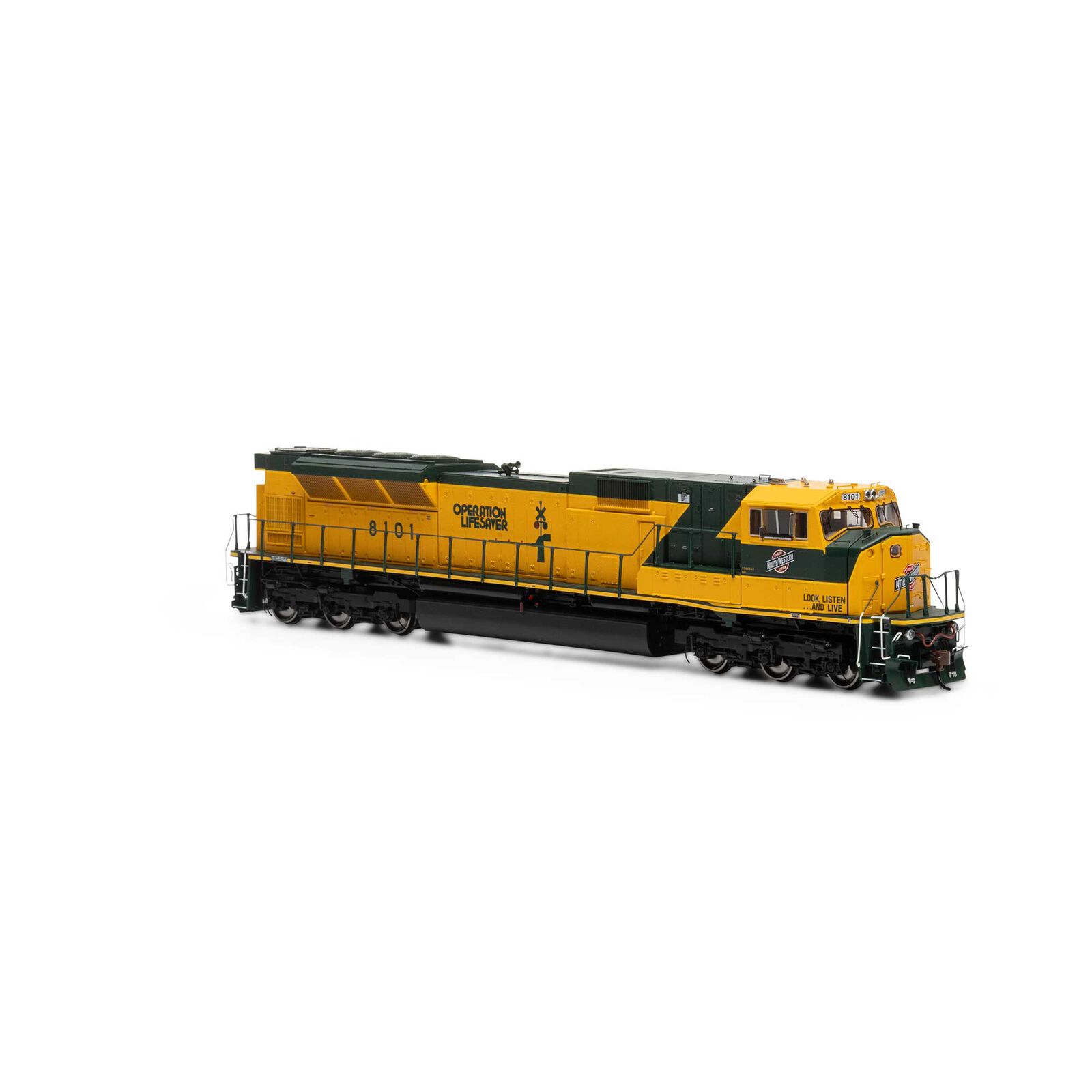 Chicago & North Western SD80MAC #8101 with Tsunami2