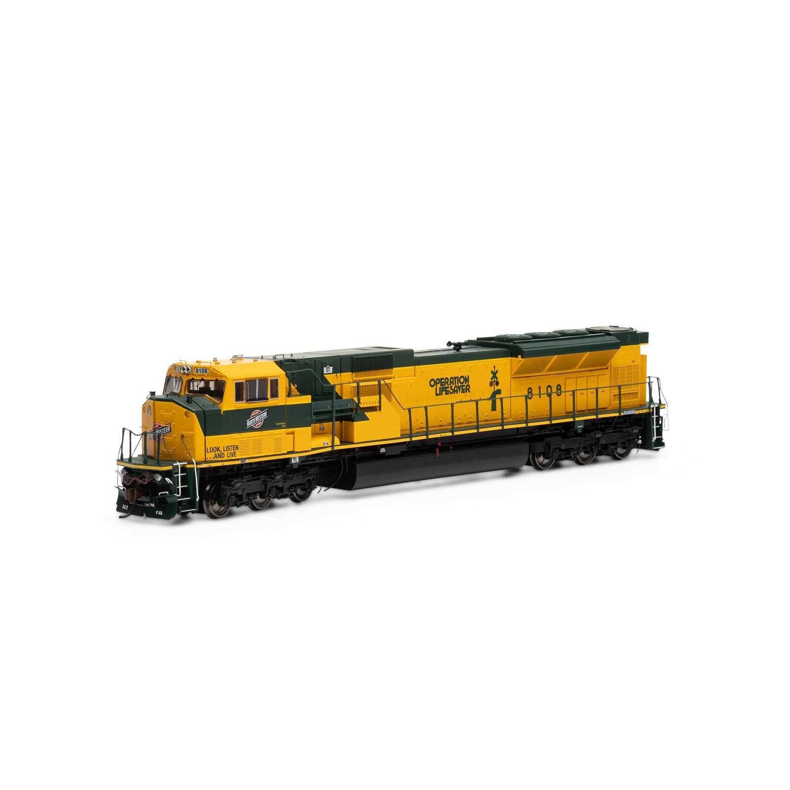 Chicago & North Western SD80MAC #8108 with Tsunami2