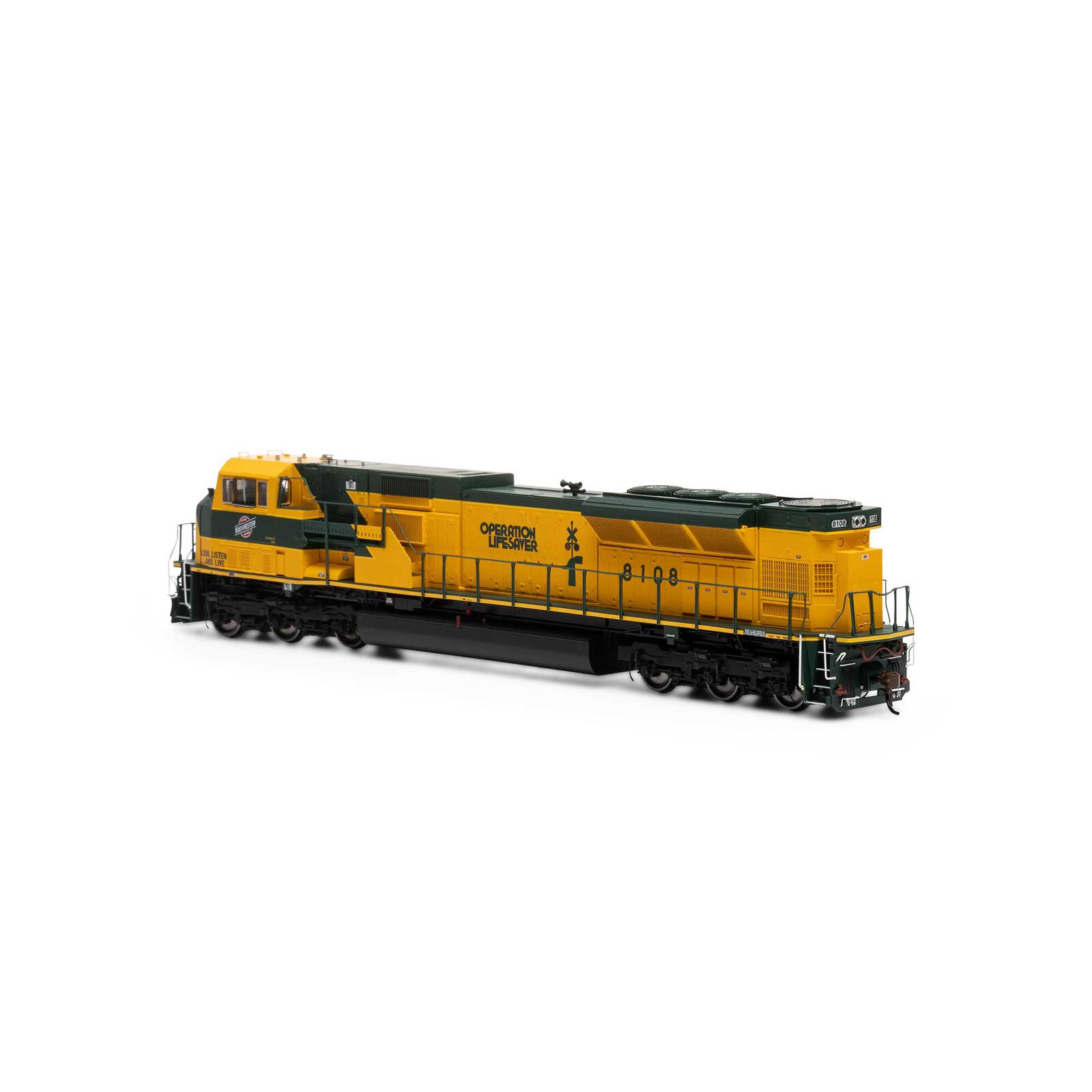 Chicago & North Western SD80MAC #8108 with Tsunami2