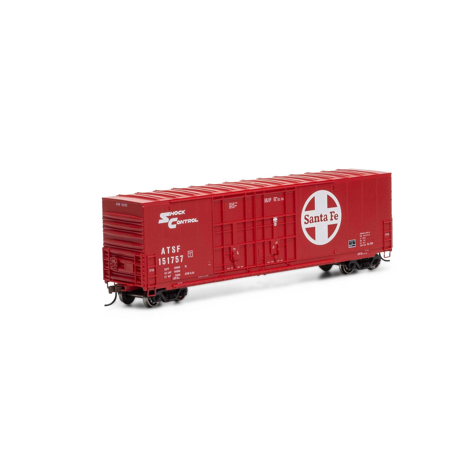 Santa Fe 50' high cube double plug door boxcar #151757