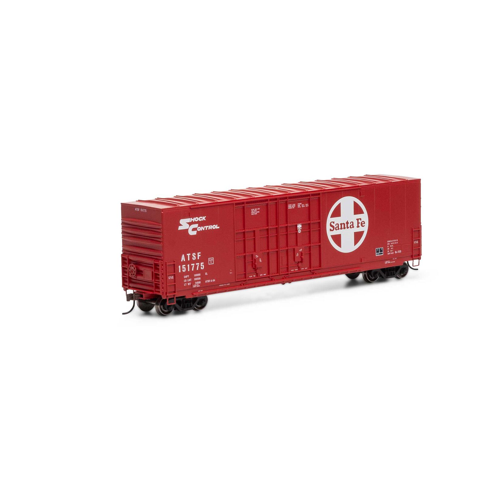 Santa Fe 50' high cube double plug door boxcar #151775