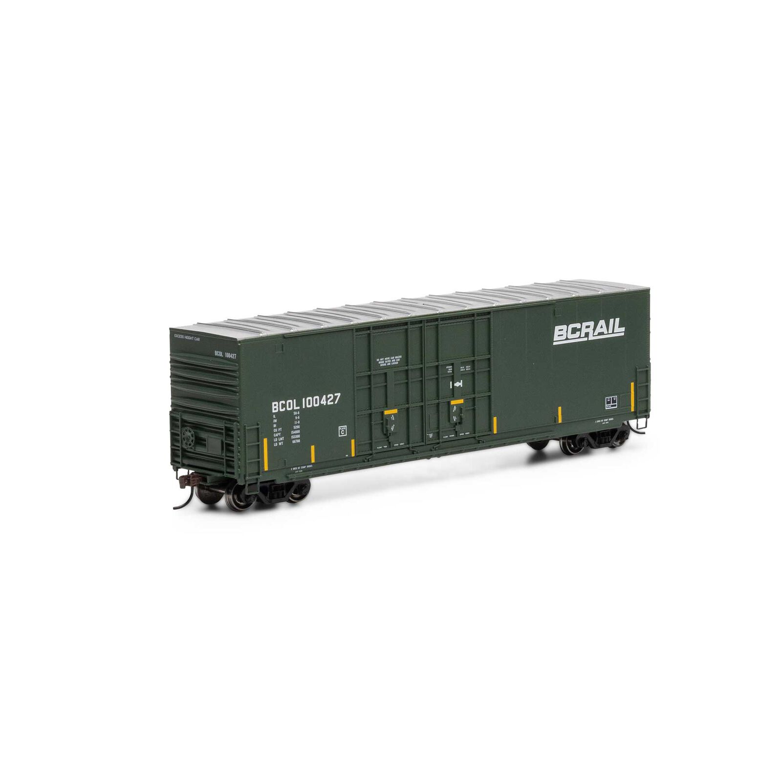 BC Rail 50' high cube double plug door boxcar #100427