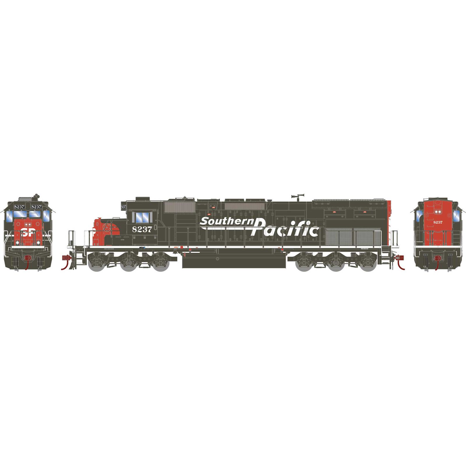 Southern Pacific speed lettering SD40T-2 #8237