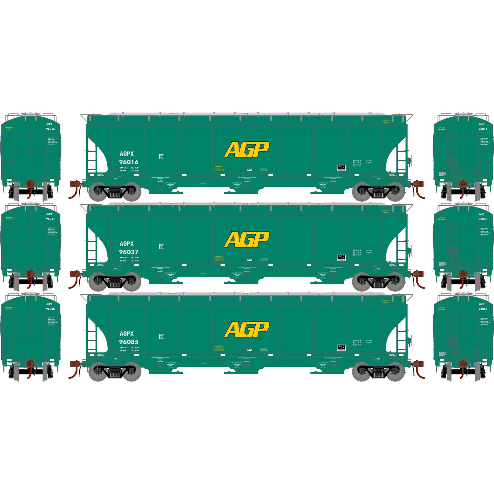 AG Processing Trinity Covered Hopper 3-Pack #1