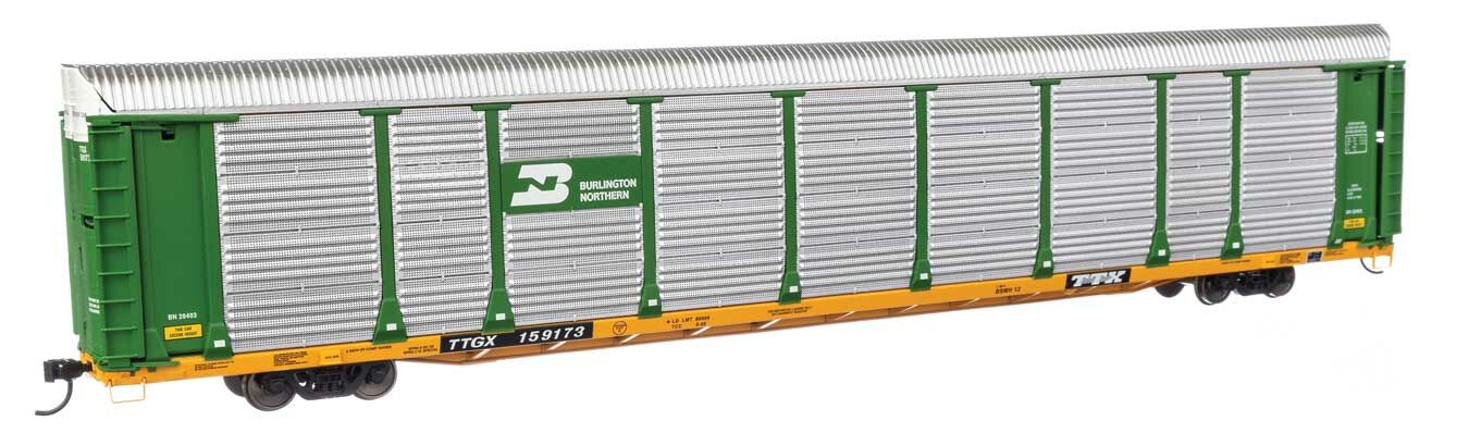 Burlington Northern 89' Thrall bi-level auto carrier #159173