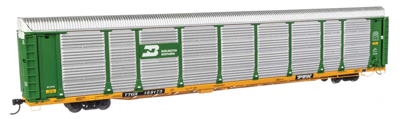 Burlington Northern 89' Thrall bi-level auto carrier #159173