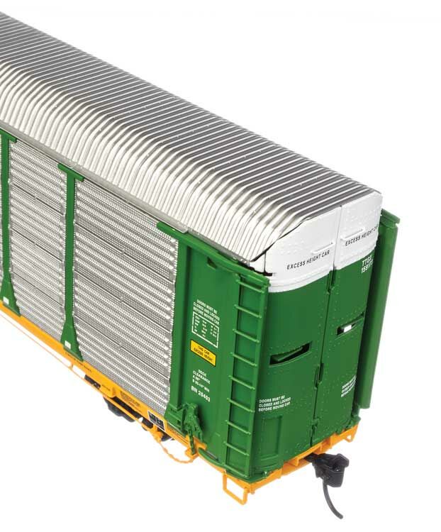 Burlington Northern 89' Thrall bi-level auto carrier #159173