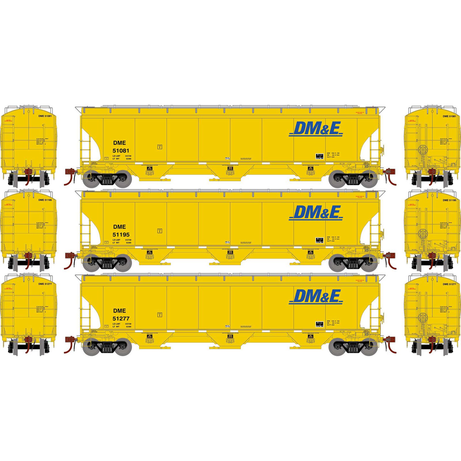Dakota, Minnesota & Eastern Trinity Covered Hopper 3-Pack #2