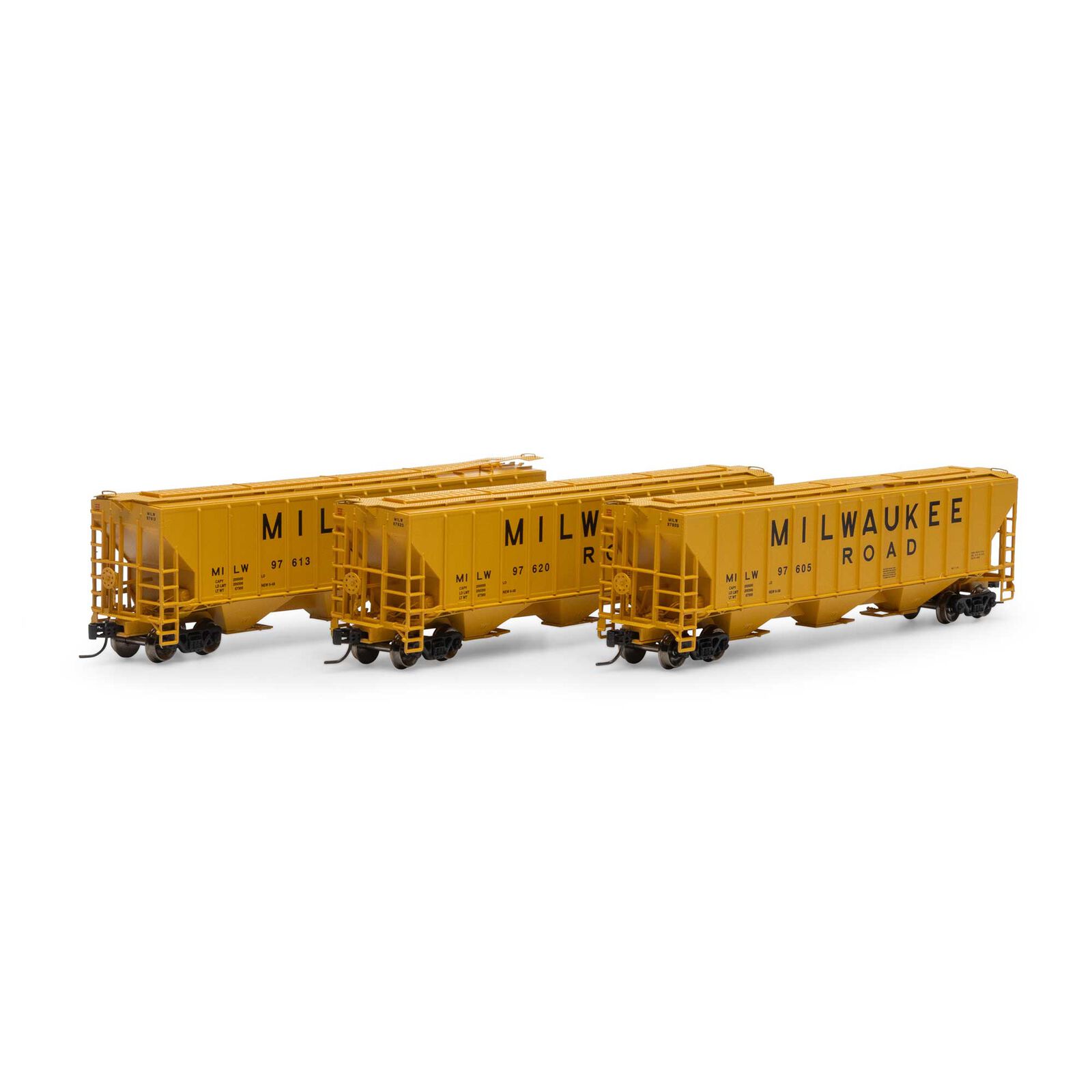Milwaukee Road PS 4427 3-Bay Hopper 3-Pack