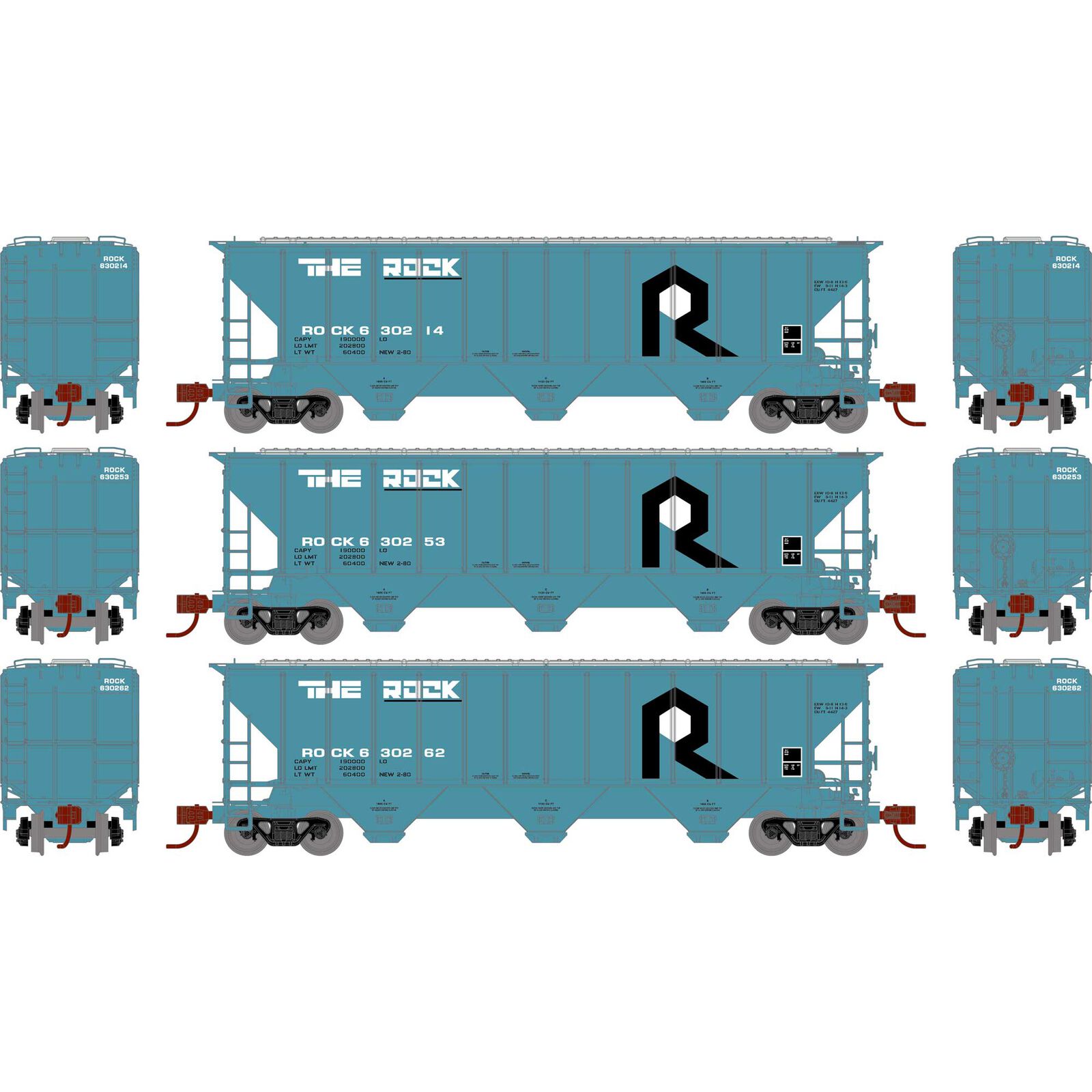 The Rock PS 4427 3-Bay Hopper 3-Pack