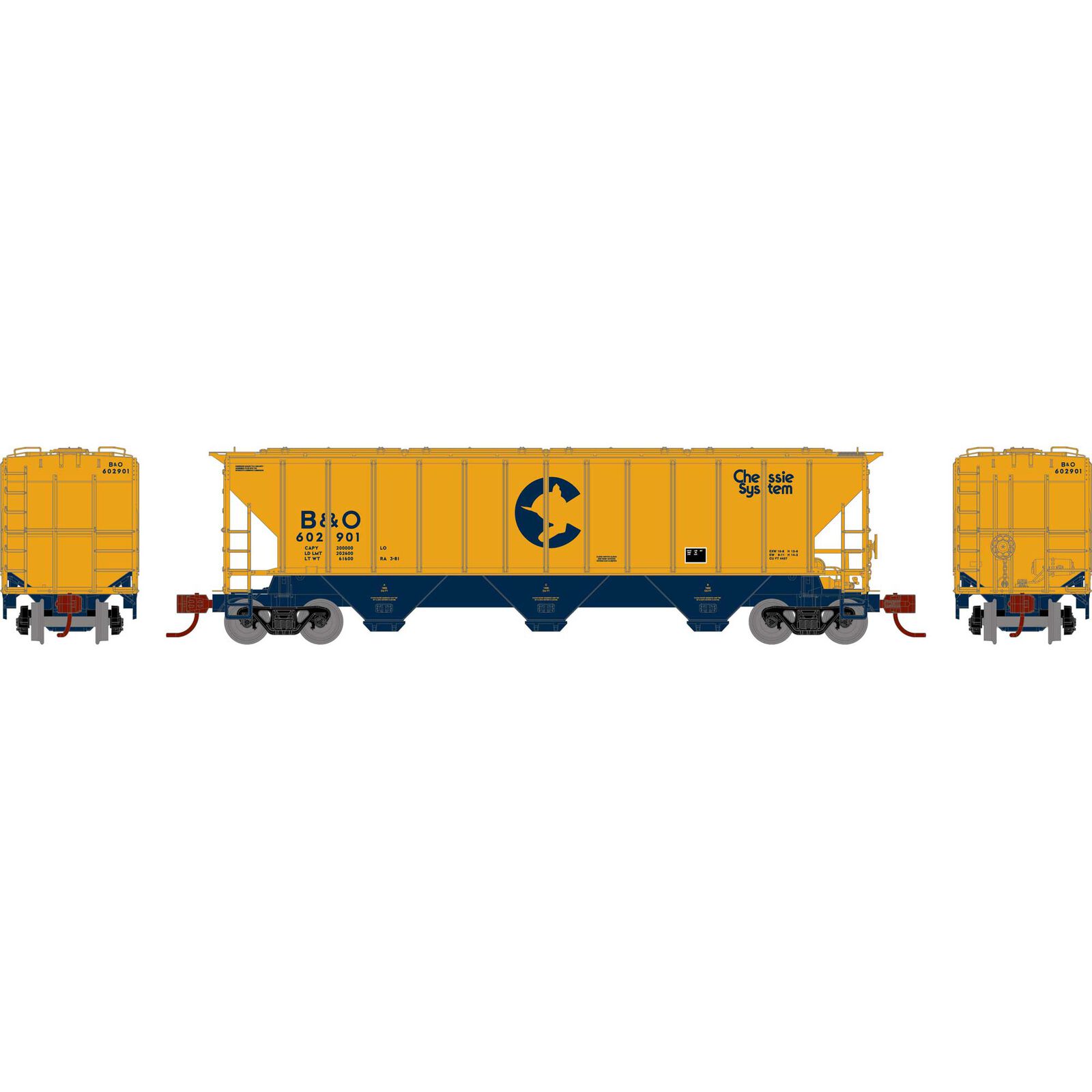 Chessie System PS 4427 3-Bay Hopper #602901