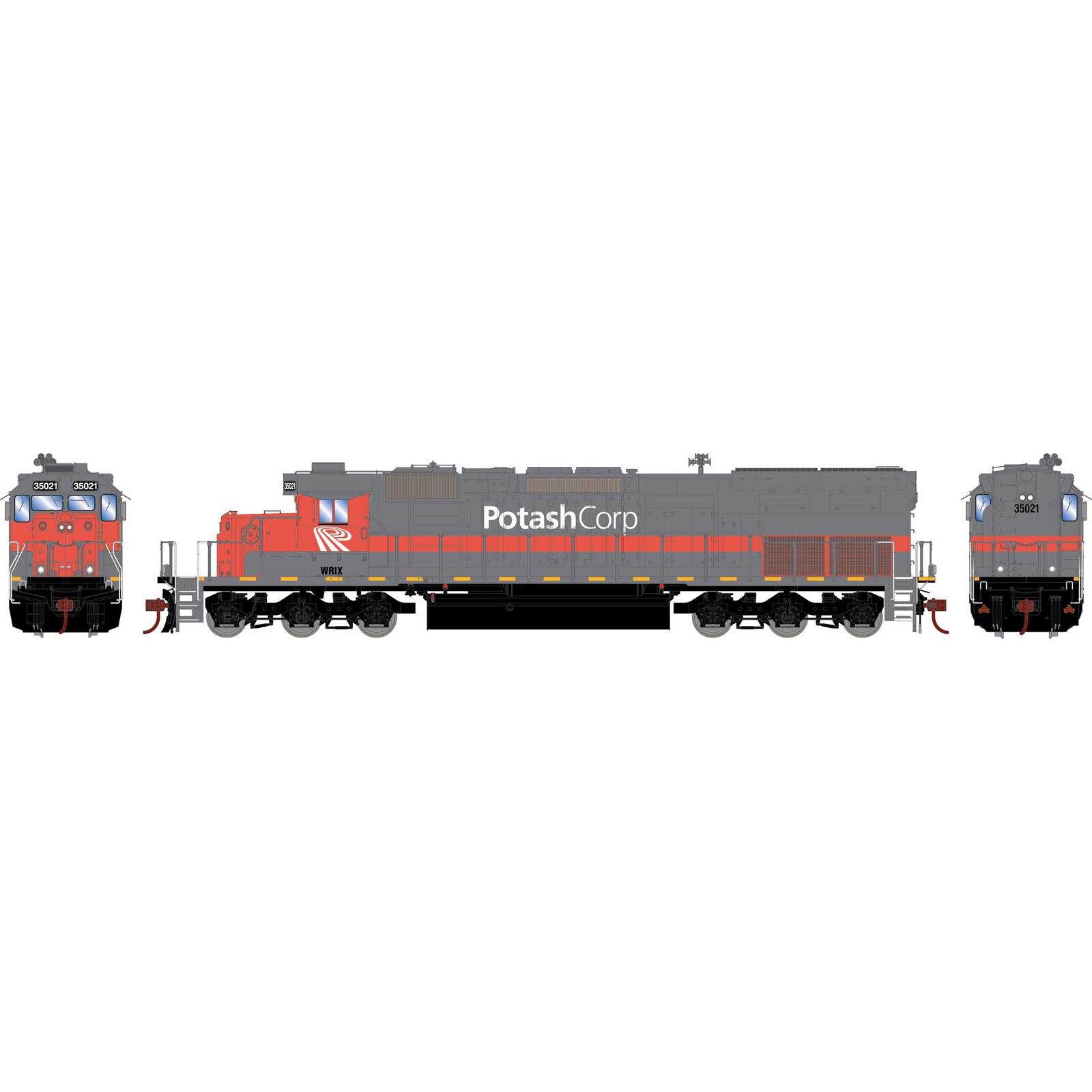 Potash Corp. SD40T-2 #35021 with Tsunami2