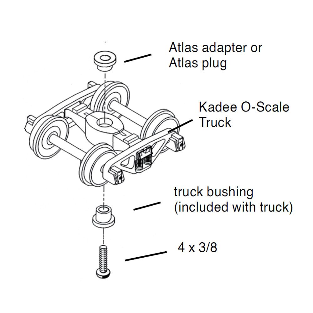 O-Scale 2 Rail Barber S-2 Roller Bearing 70-Ton Metal Trucks 1-Pair