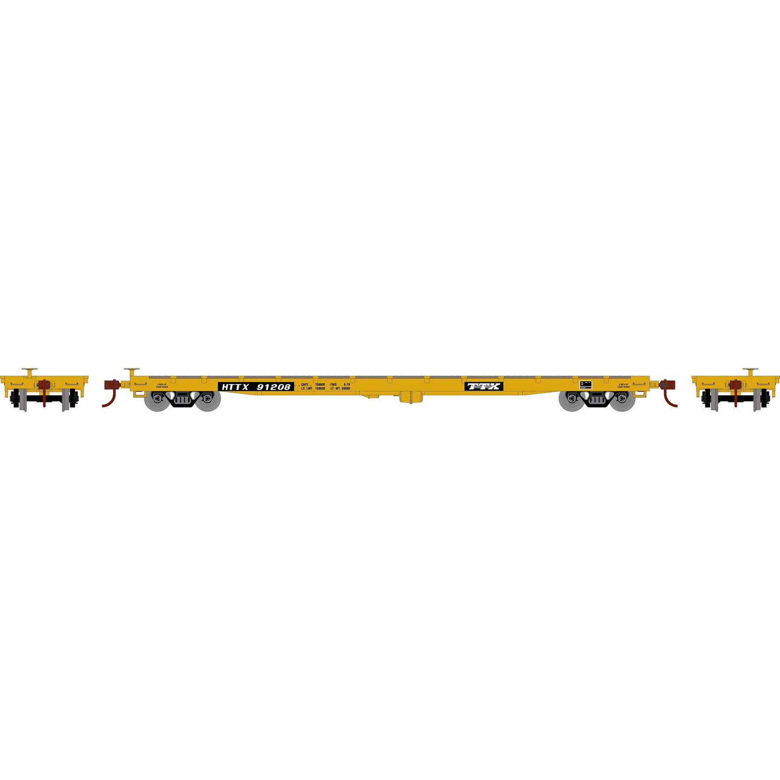 Trailer Train 60' Flat Car #91208