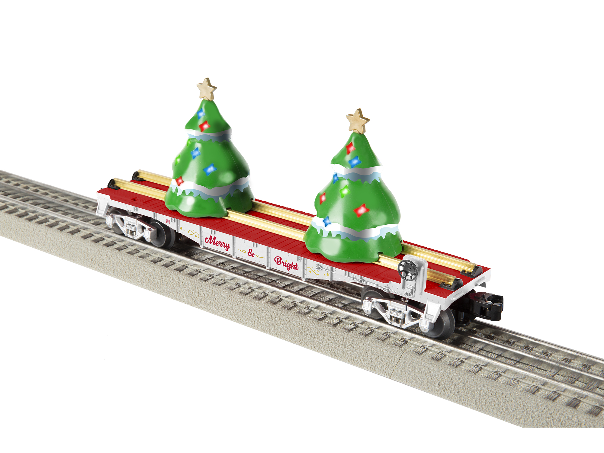 Snow Covered Christmas Tree Flatcar