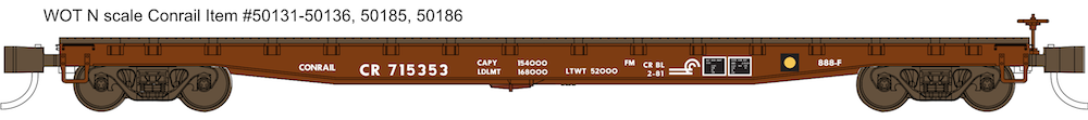 Conrail 53' 6" Flat Car #715492