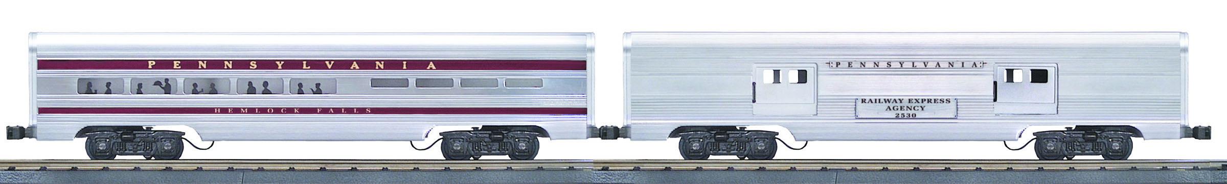 D.A.P. Pennsylvania Railroad 60' aluminum baggage / diner