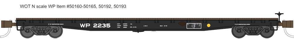 Western Pacific 53' 6" Flat Car #2235