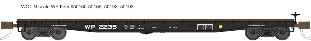 Western Pacific 53' 6" Flat Car #2238