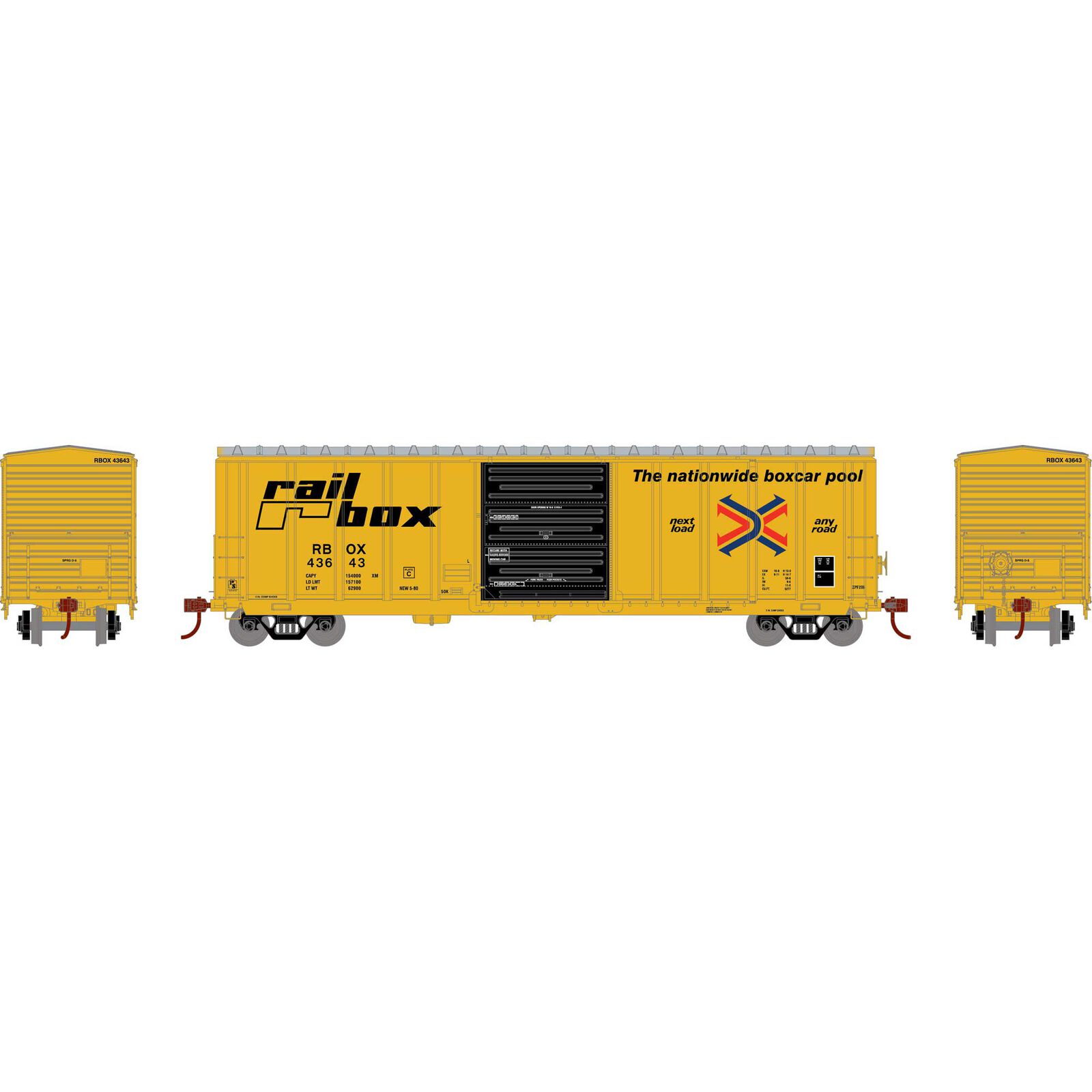 Railbox 50' PS 5277 Box Car #43643