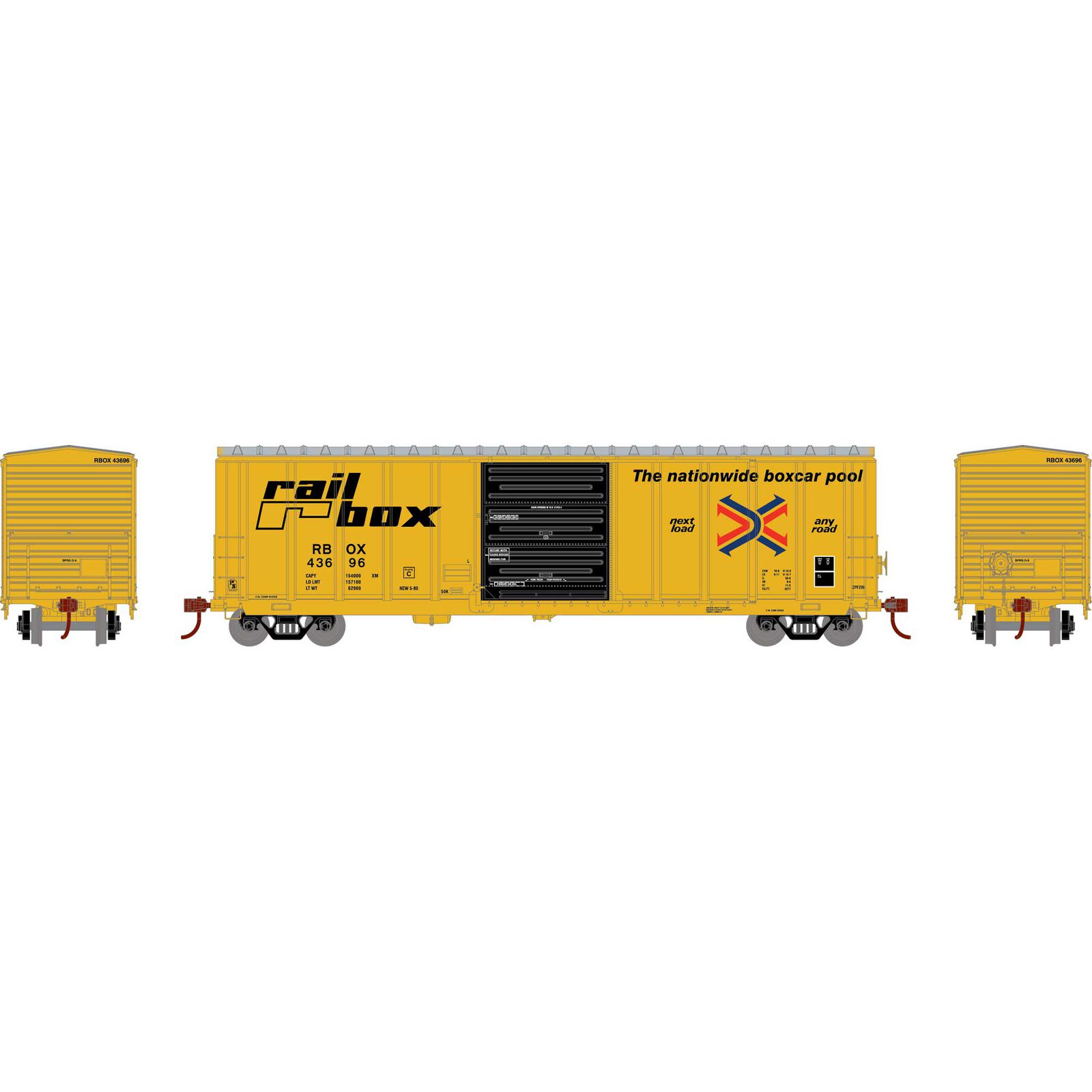 Railbox 50' PS 5277 Box Car #43696
