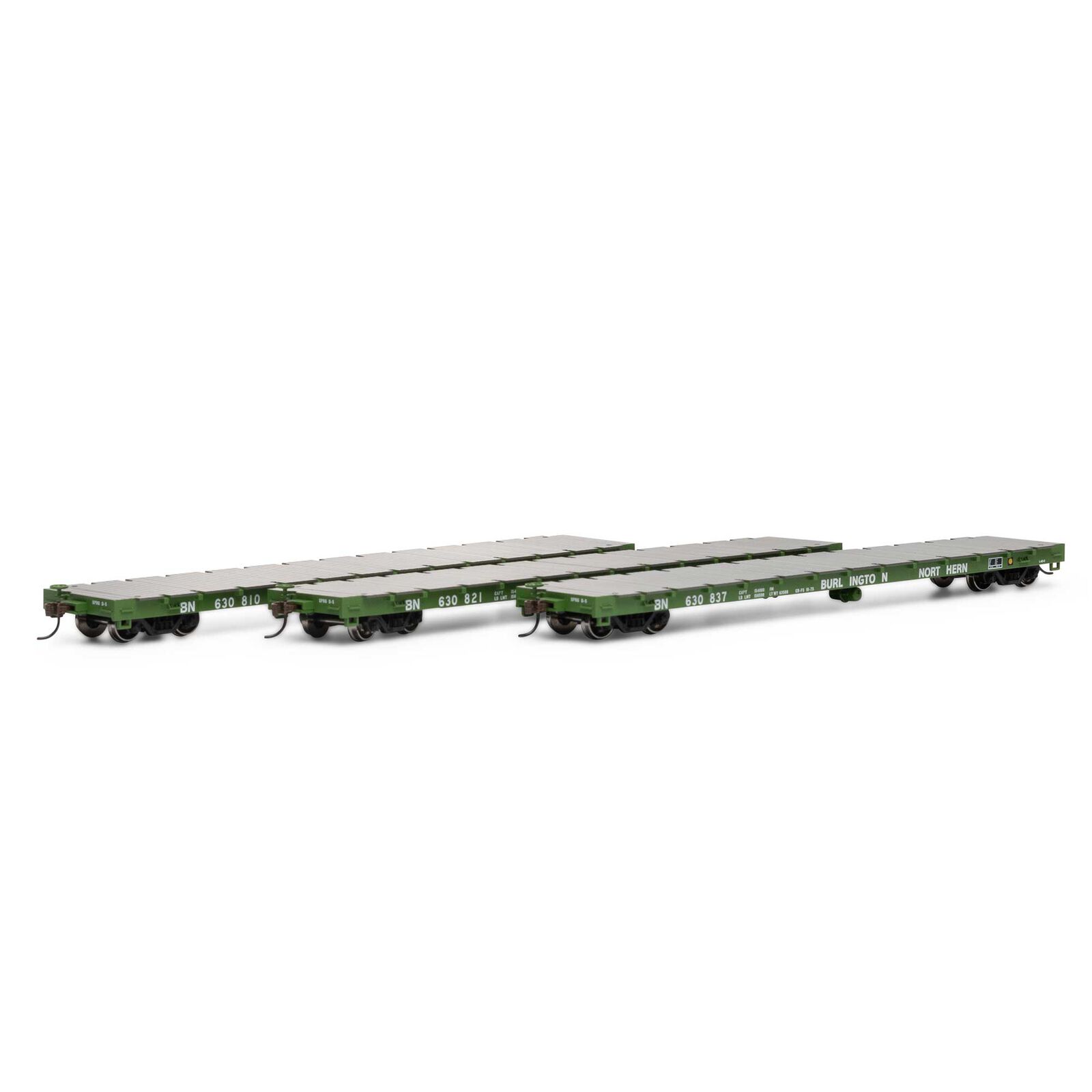 Burlington Northern 60' Flat Car 3-Pack