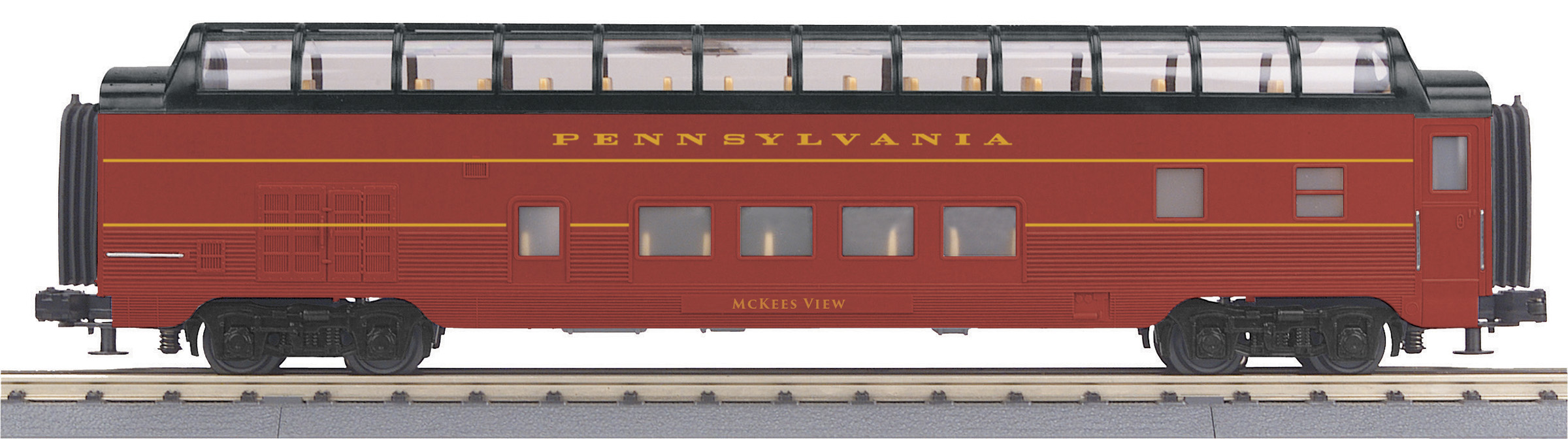 Pennsylvania Railroad 60' streamlined full length vista dome