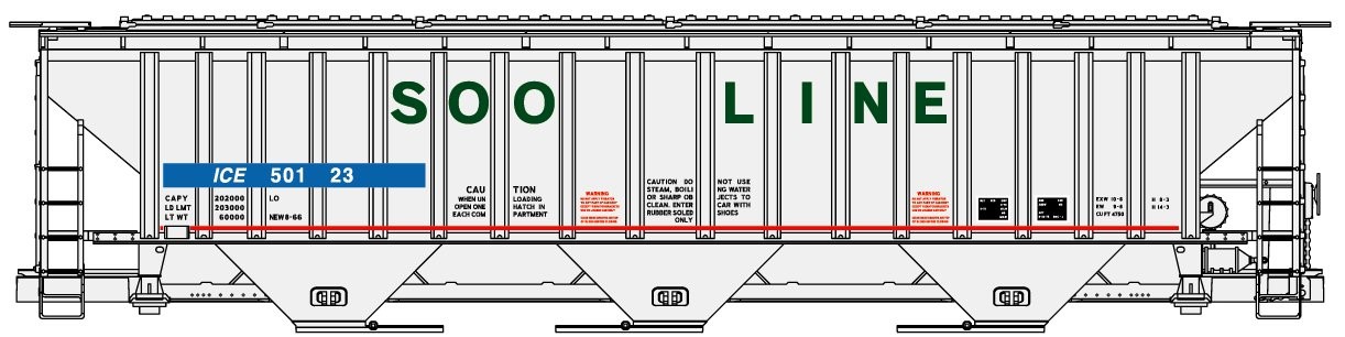 Soo Line-ICE (Patched) Pullman Standard Covered Hopper