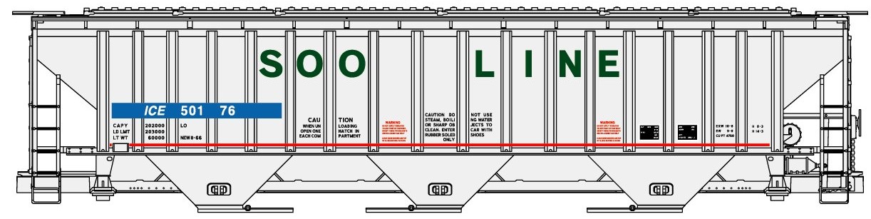 Soo Line-ICE (Patched) Pullman Standard Covered Hopper