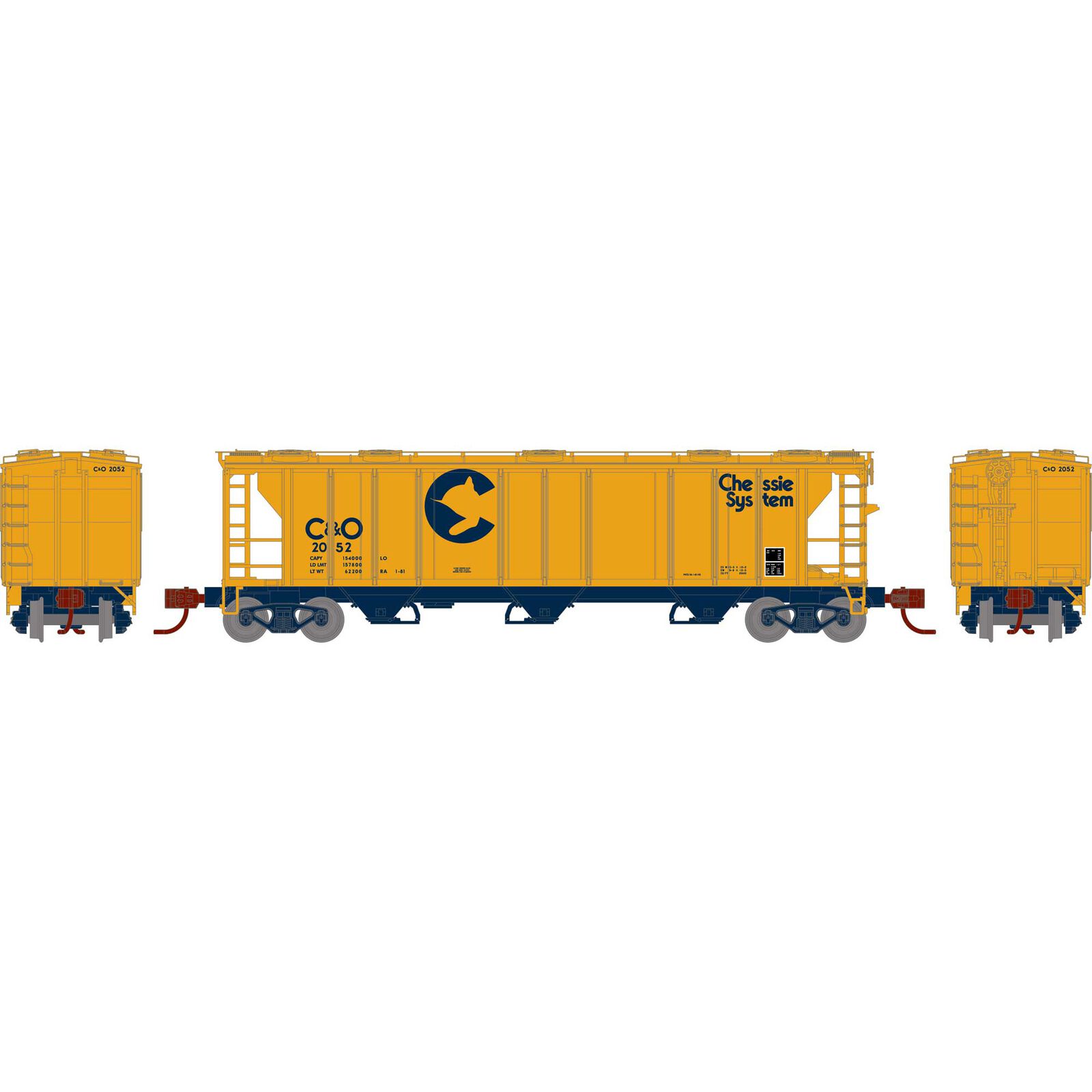 Chessie System PS 2893 covered hopper #2052