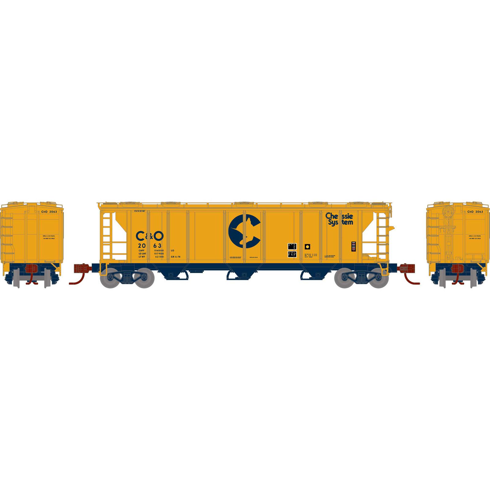 Chessie System PS 2893 covered hopper #2063