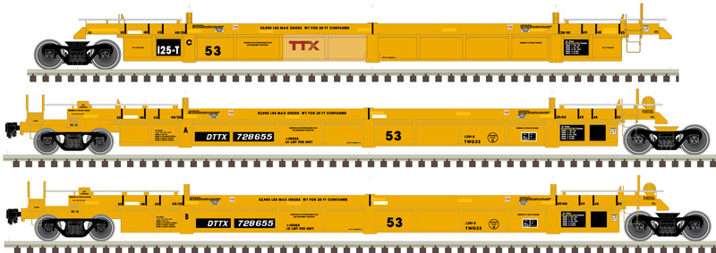 TTX (Forward Thinking small logo) 53' articulated well car #728475