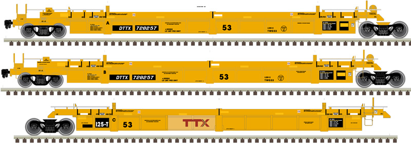 TTX (Forward Thinking large logo) 53' articulated well car #728257