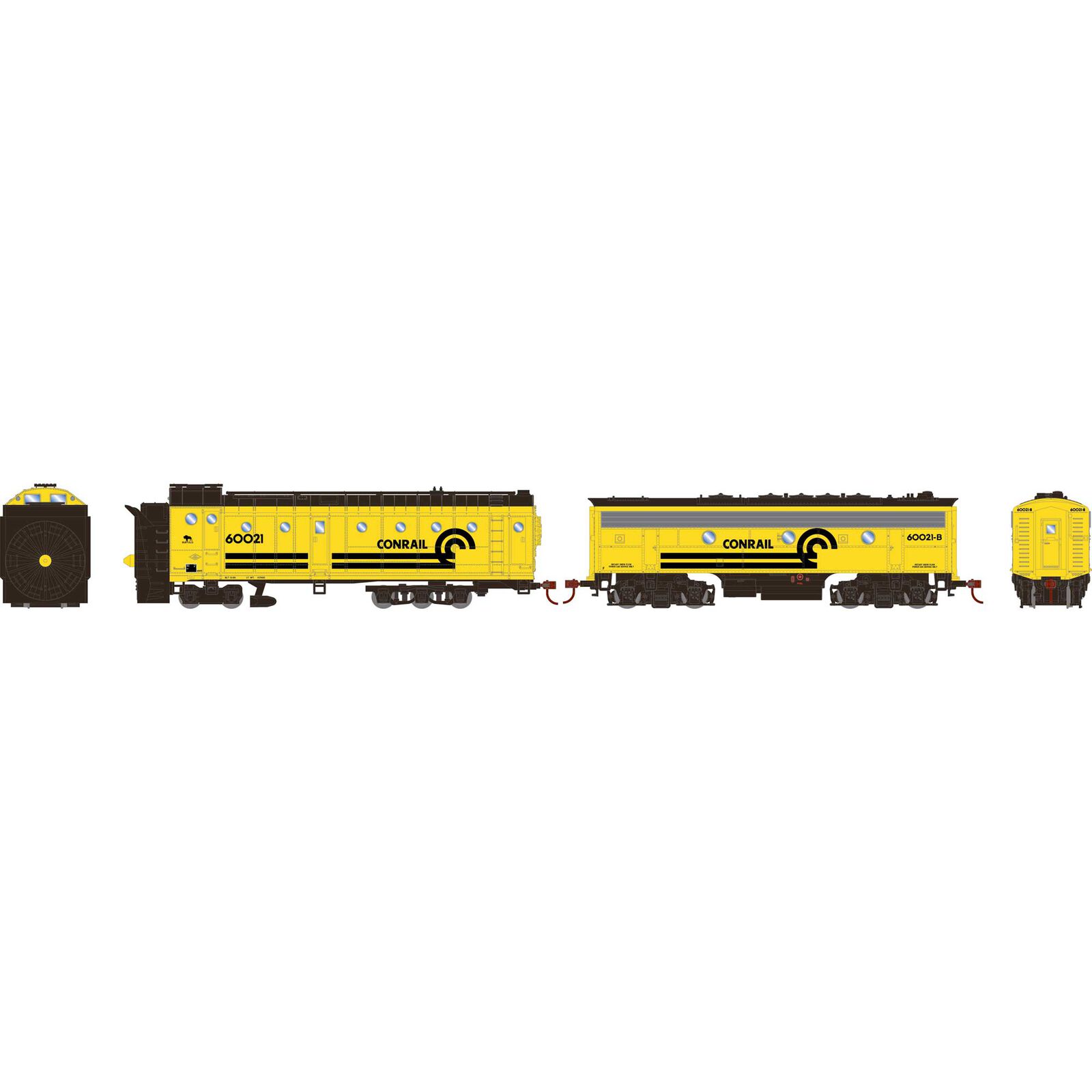 Conrail rotary snowplow #60021 & F7B power car #60021-B