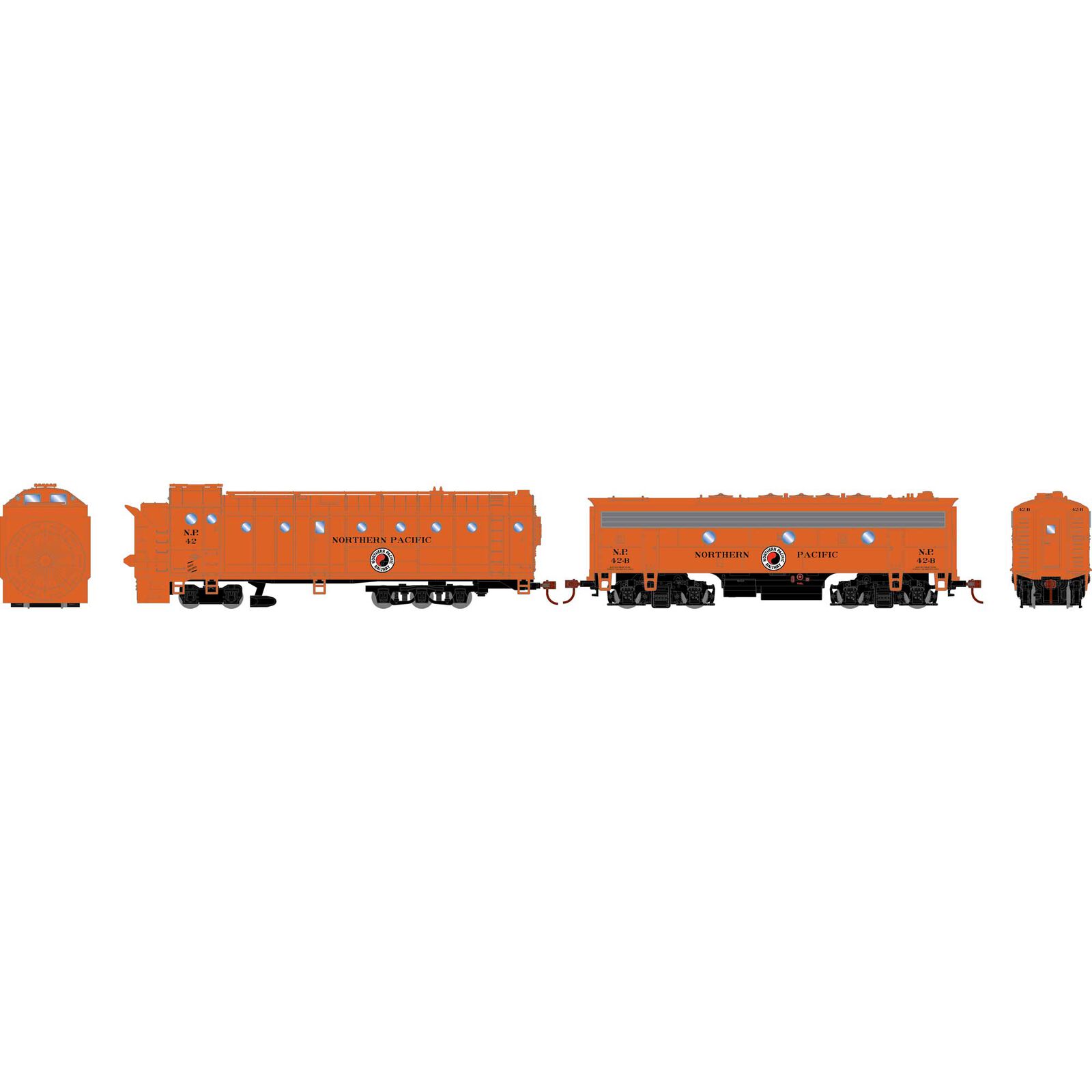 Northern Pacific rotary snowplow #42 & F7B power car #42-B