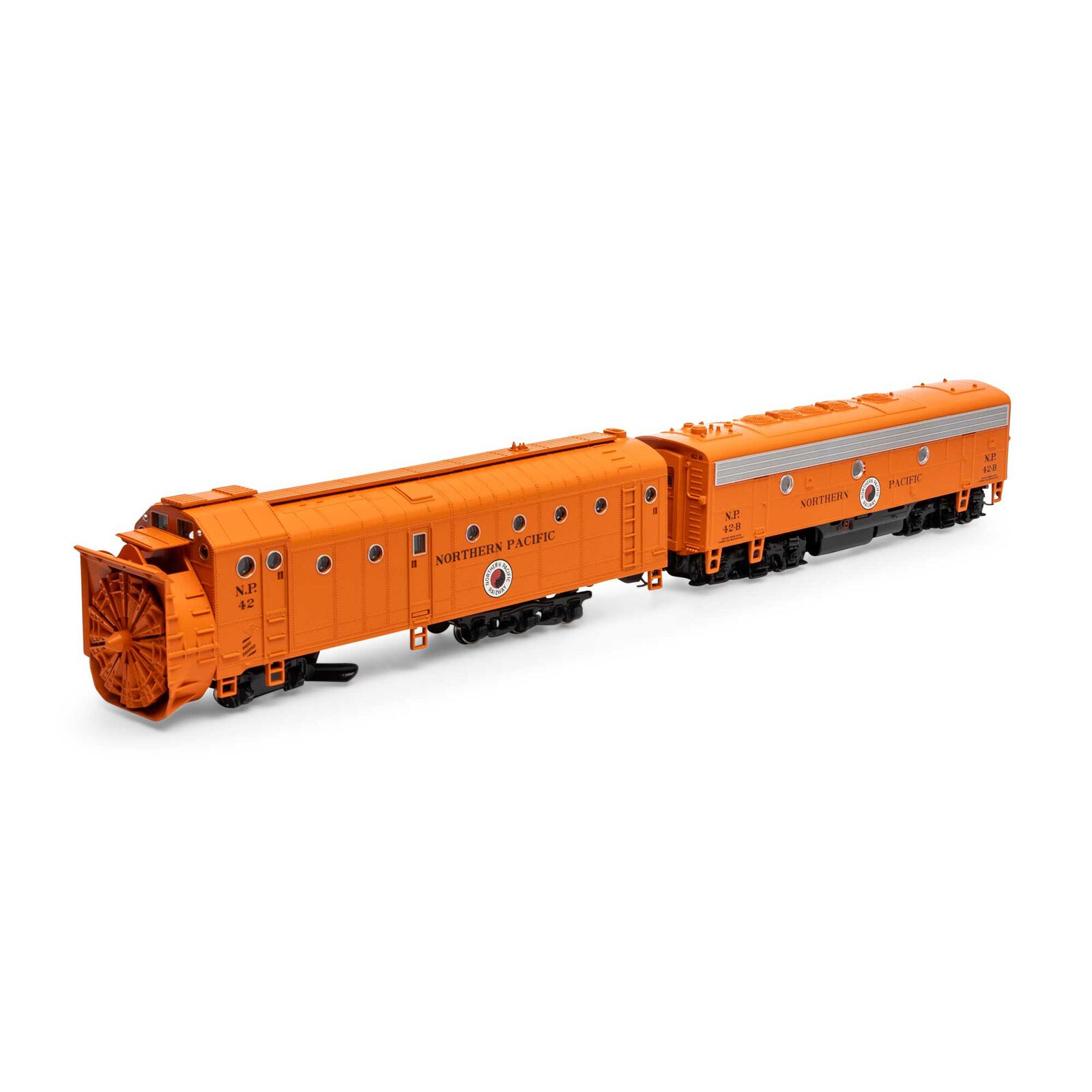 Northern Pacific rotary snowplow #42 & F7B power car #42-B