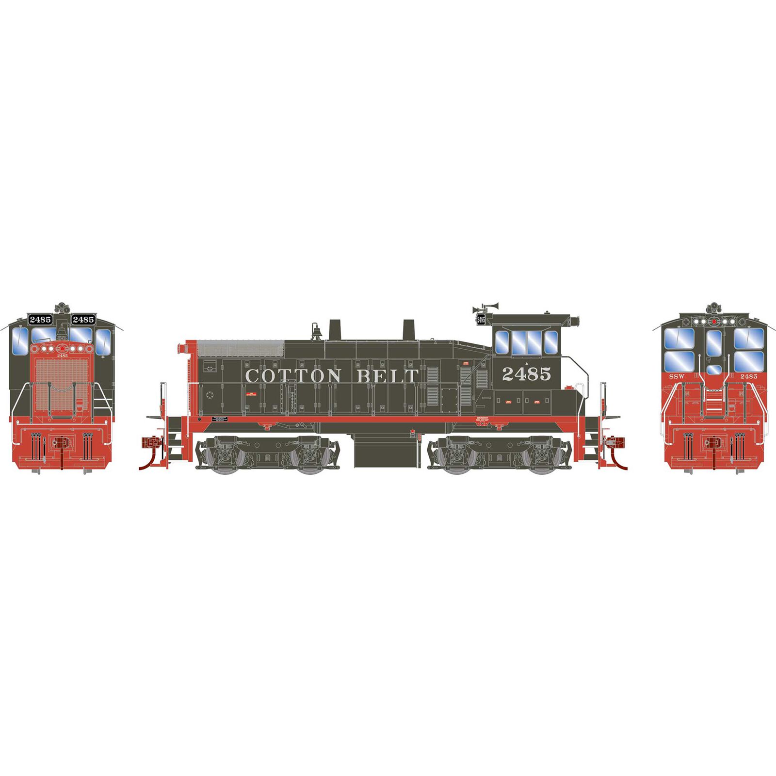 Cotton Belt SW1500 #2485