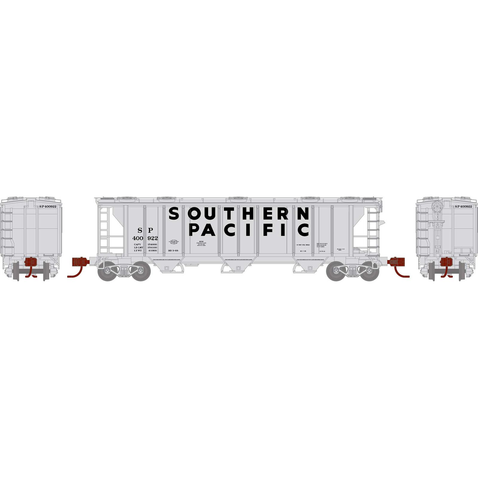 Southern Pacific PS 2893 covered hopper #400922
