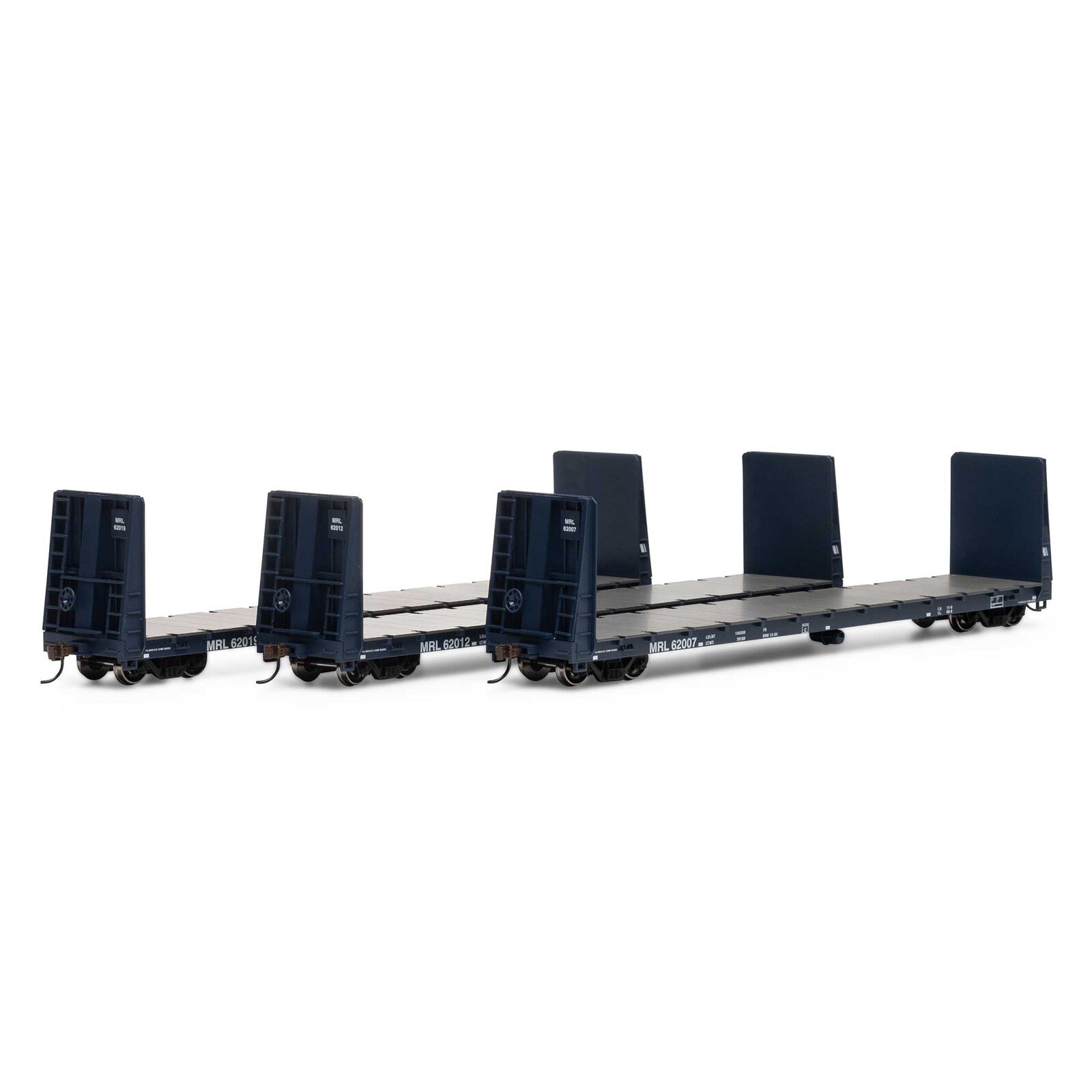 Montana Rail Link 60' bulkhead flatcar 3-pack