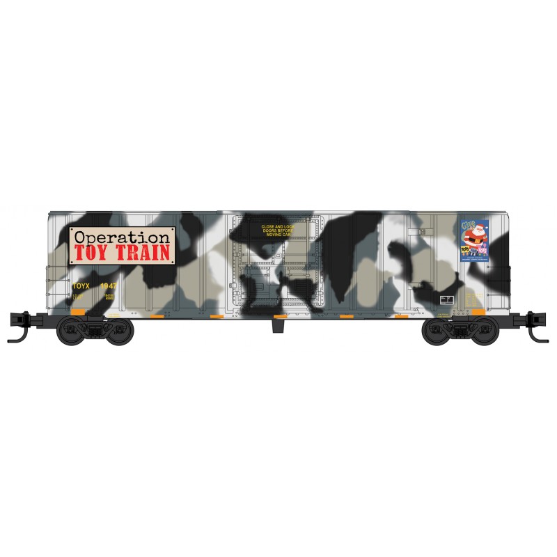 Toys For Tots 50' plug door boxcar 3-pack
