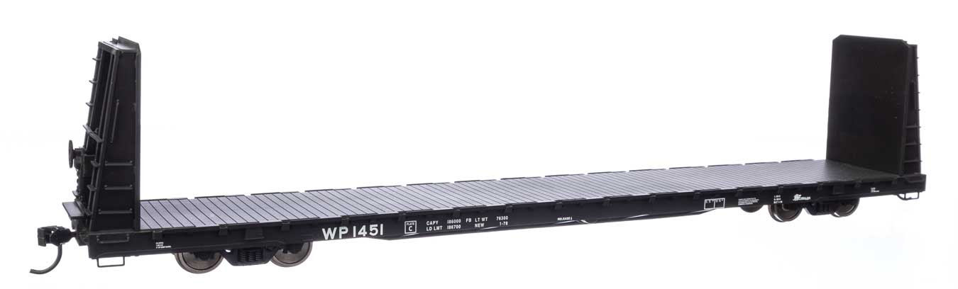 Western Pacific 68' Bulkhead Flat Car #1451