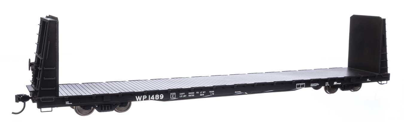Western Pacific 68' Bulkhead Flat Car #1489