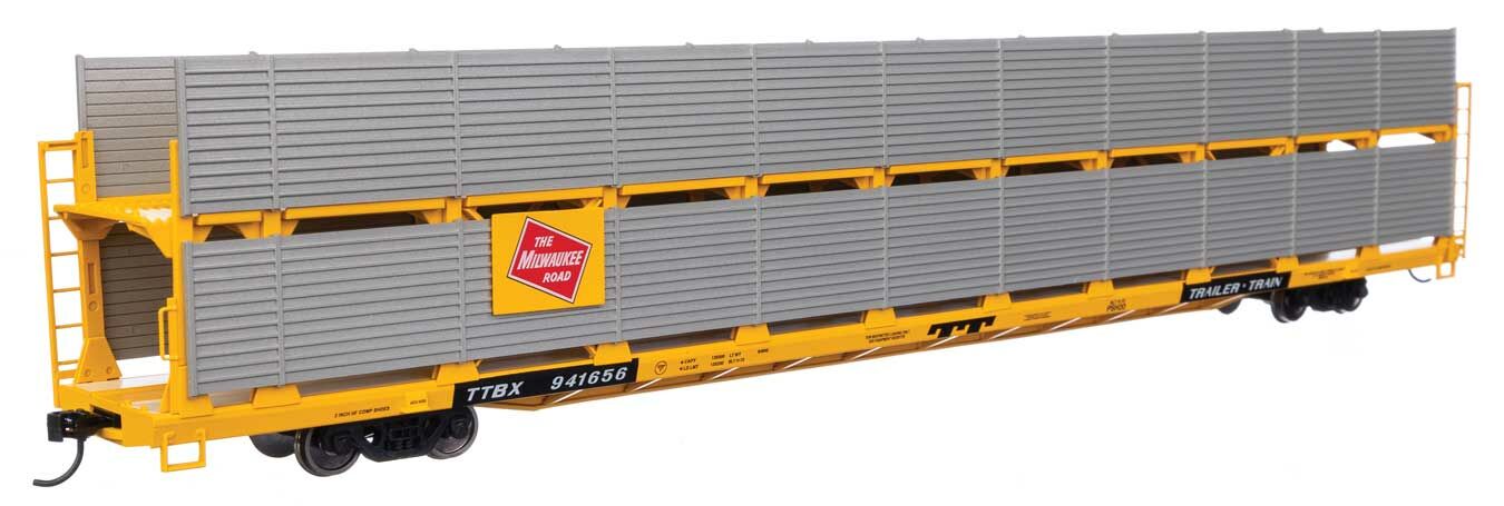 Milwaukee Road 89' bi-level shielded auto carrier #941656