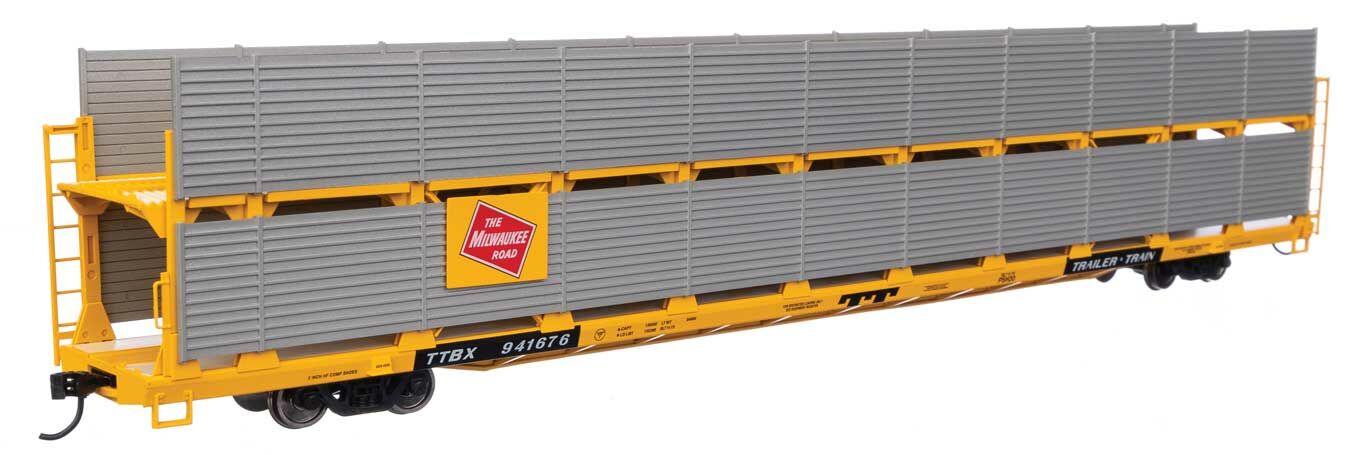 Milwaukee Road 89' bi-level shielded auto carrier #941676