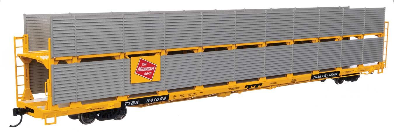 Milwaukee Road 89' bi-level shielded auto carrier #941689