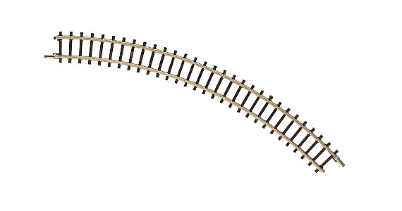 5-3/4" 14.5CM Radius 45 Degree Curve