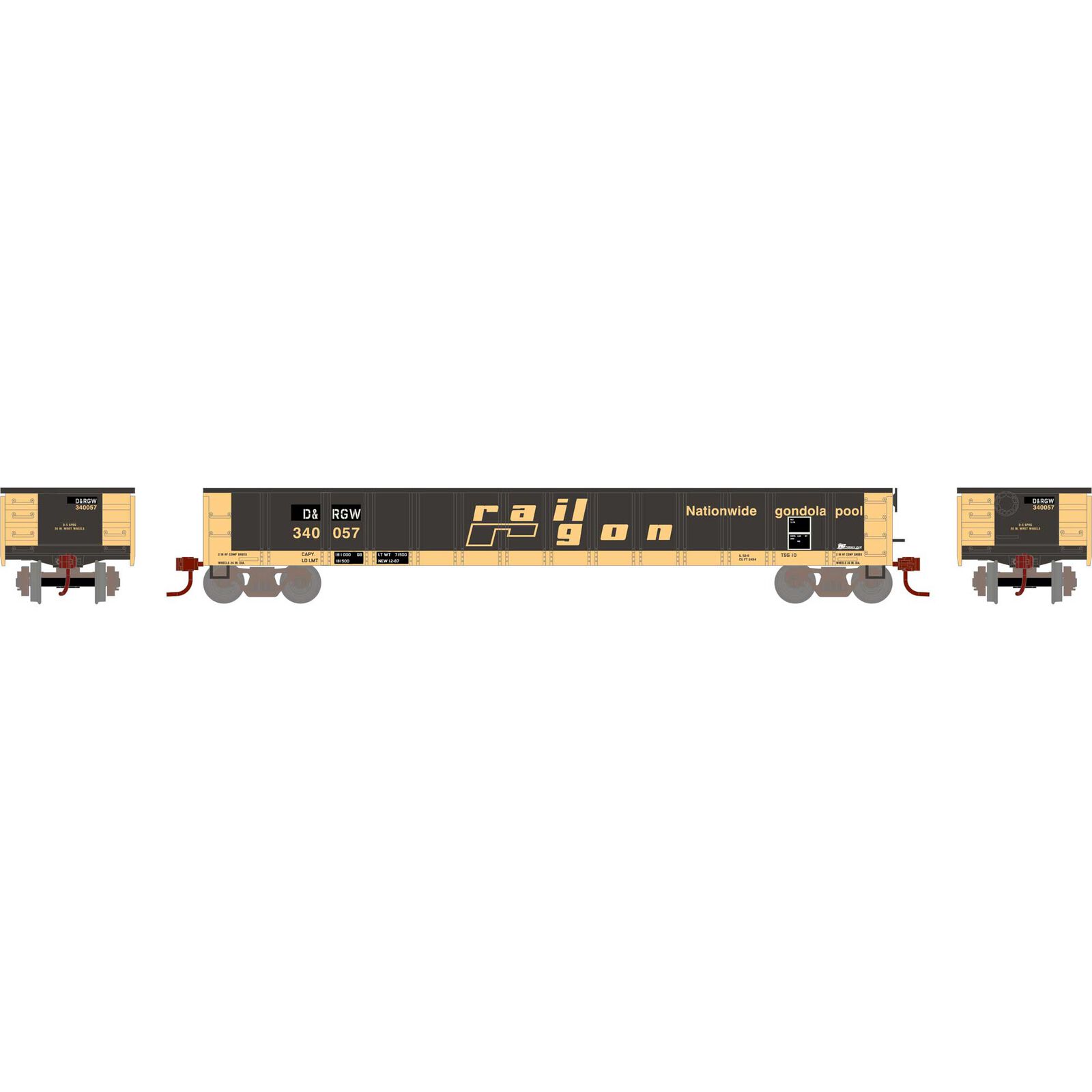 D&RGW (Ex-Railgon) 52' Mill Gondola #340057