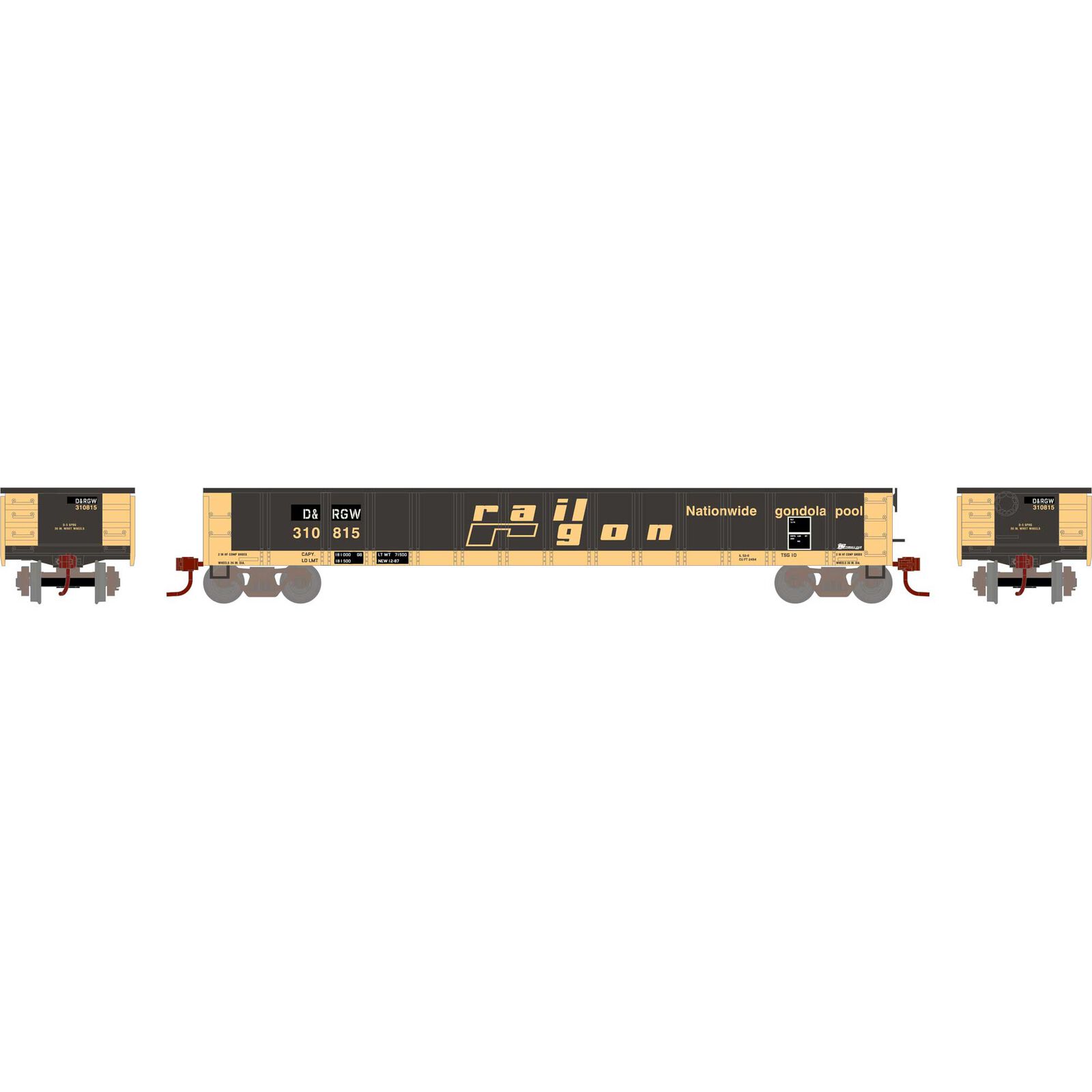 D&RGW (Ex-Railgon) 52' Mill Gondola #310815