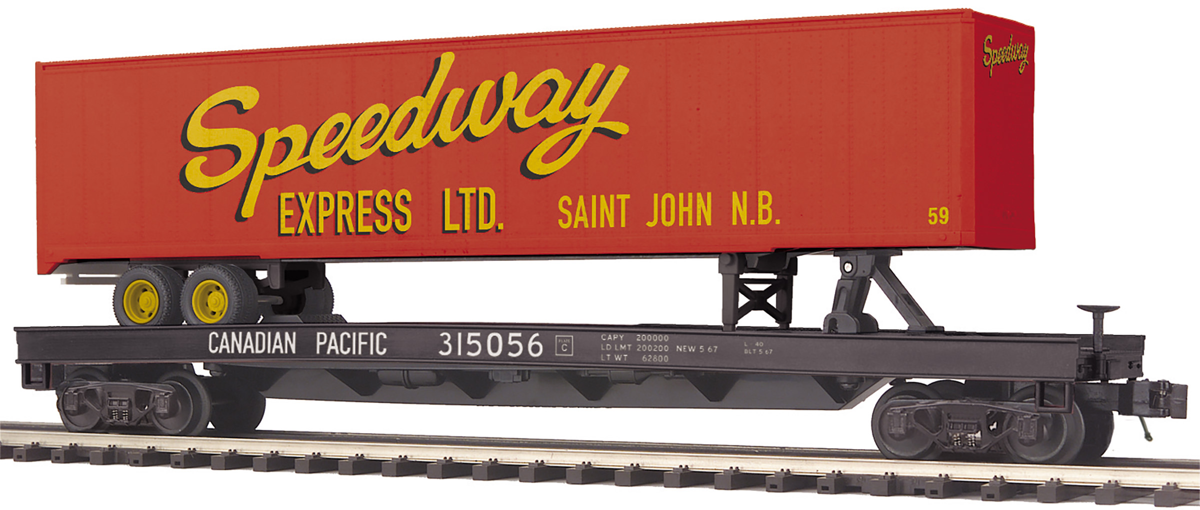Canadian Pacific flatcar with 48' trailer